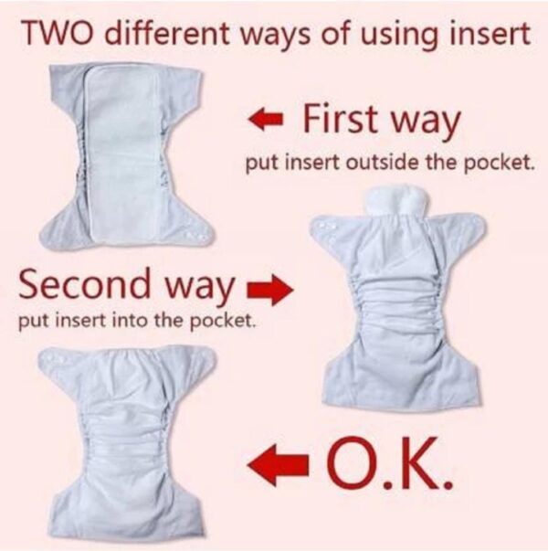 Baby washable diaper with pad - Image 2