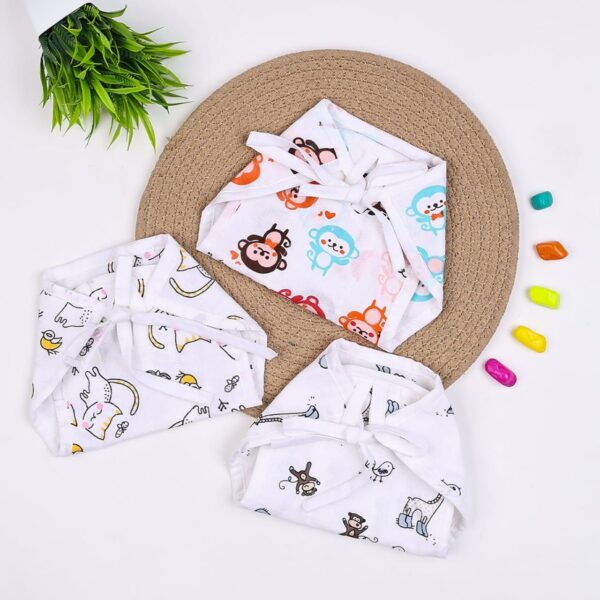 Baby Muslin Padded Nappies Pack Of 2 - Image 2
