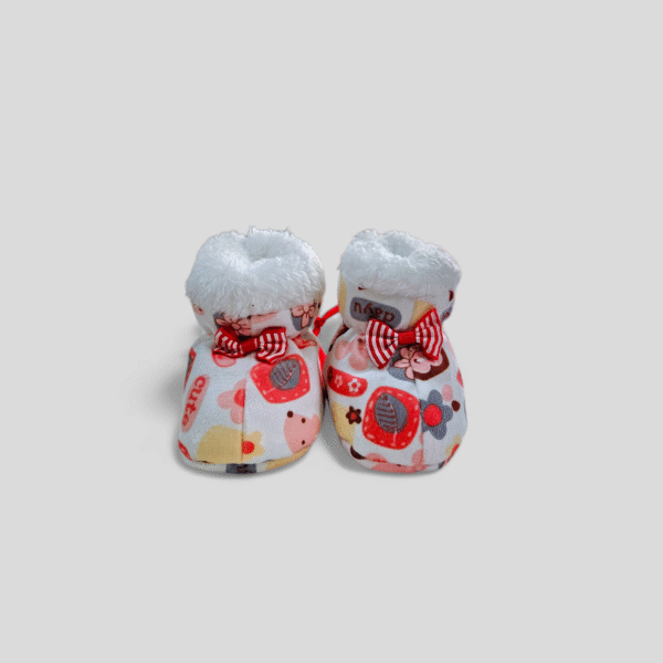 Baby Newborn (Infant Baby) Booties Kids First Walking Soft Fabric Fur Shoes with Anti Slip Sole Toe Multicolor 1 Pairs - Image 3