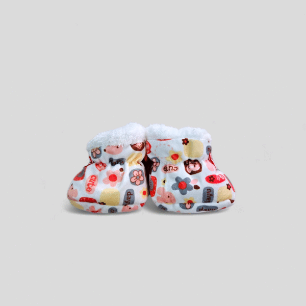 Baby Newborn (Infant Baby) Booties Kids First Walking Soft Fabric Fur Shoes with Anti Slip Sole Toe Multicolor 1 Pairs - Image 2