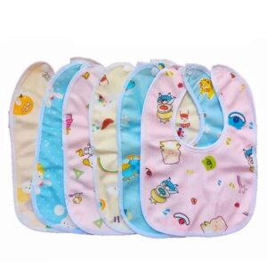 Baby Bibs Fast Dry Absorbent, Cotton Bibs - Pack Of 3
