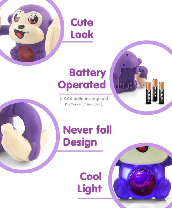 Tumbling Monkey Toy With Voice Control Sensor Light Musical Dancing Toy For Kids Baby - Image 3